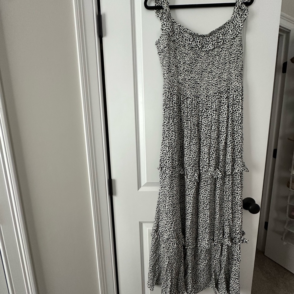 Express Black and White Maxi Dress